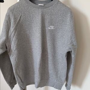 Nike Men's Heather Gray Crewneck Sweater